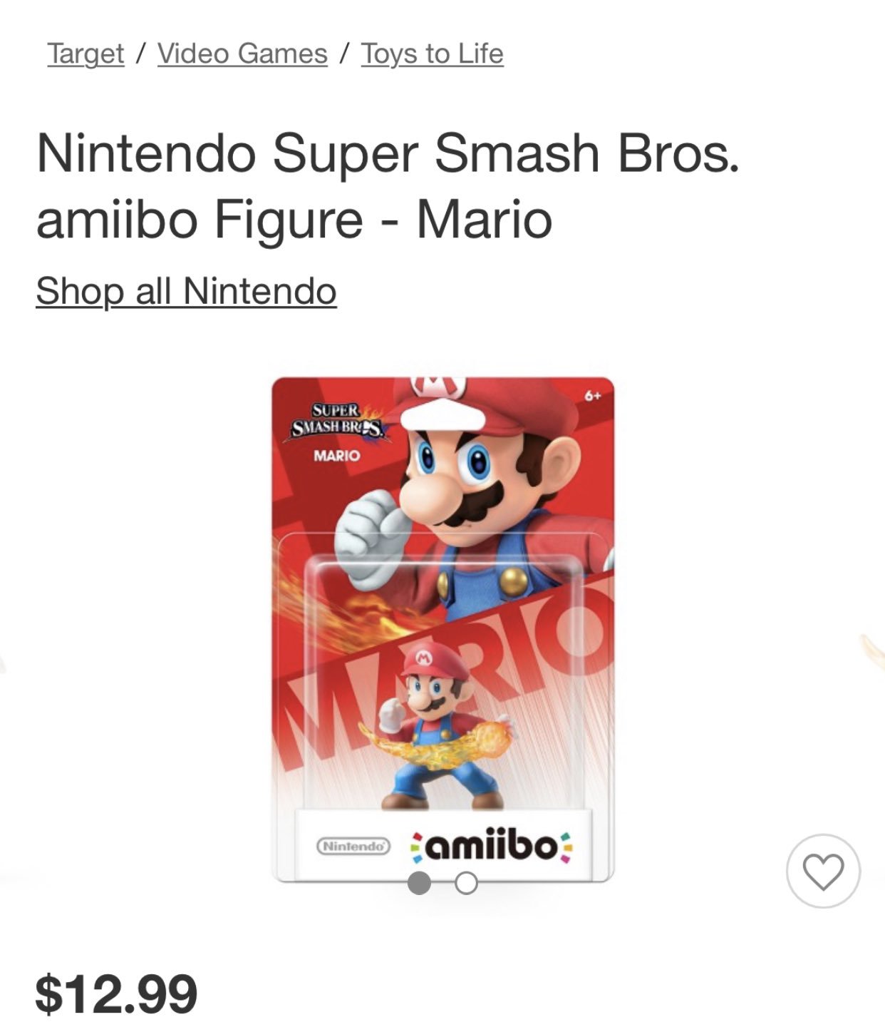 Mario amiibo best sale target
