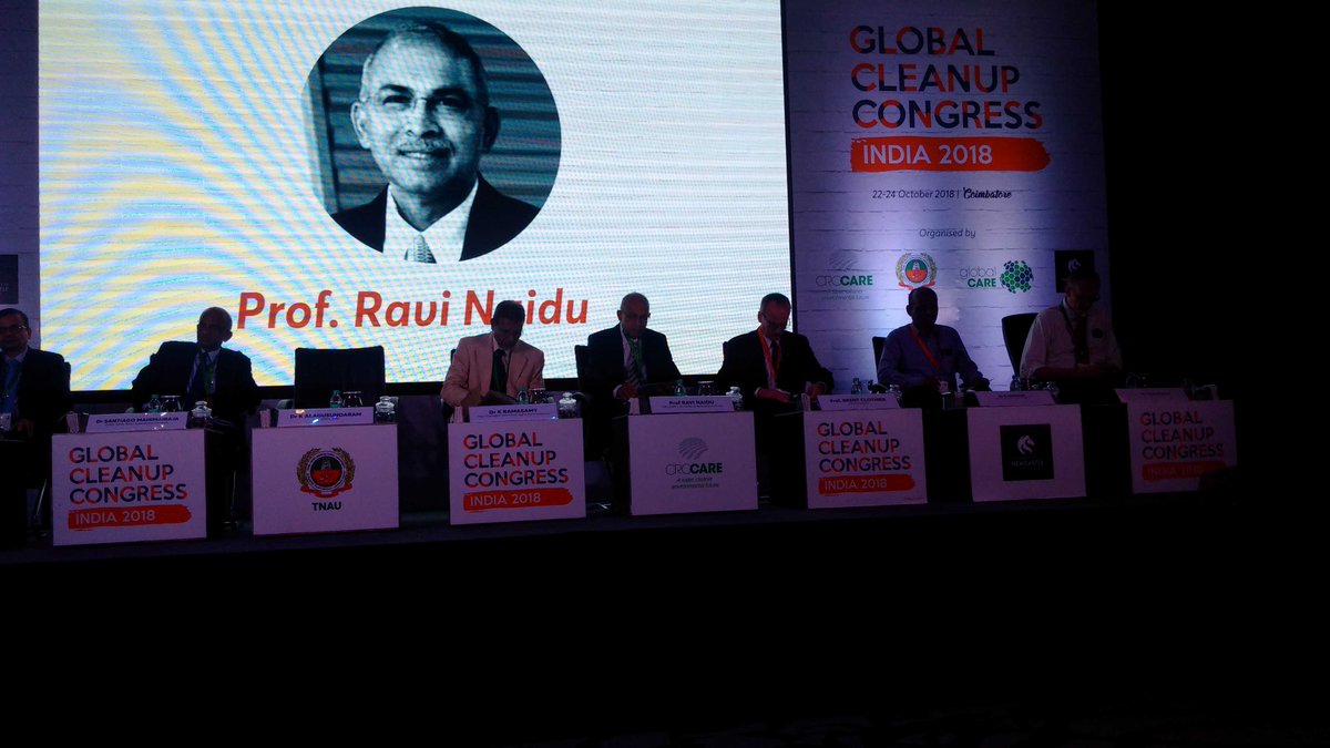 #UniversityOfNewcastle @crcCARE Professor Ravi Naidu opening #GlobalCleanUpCongress #Coimbatore #australia #india