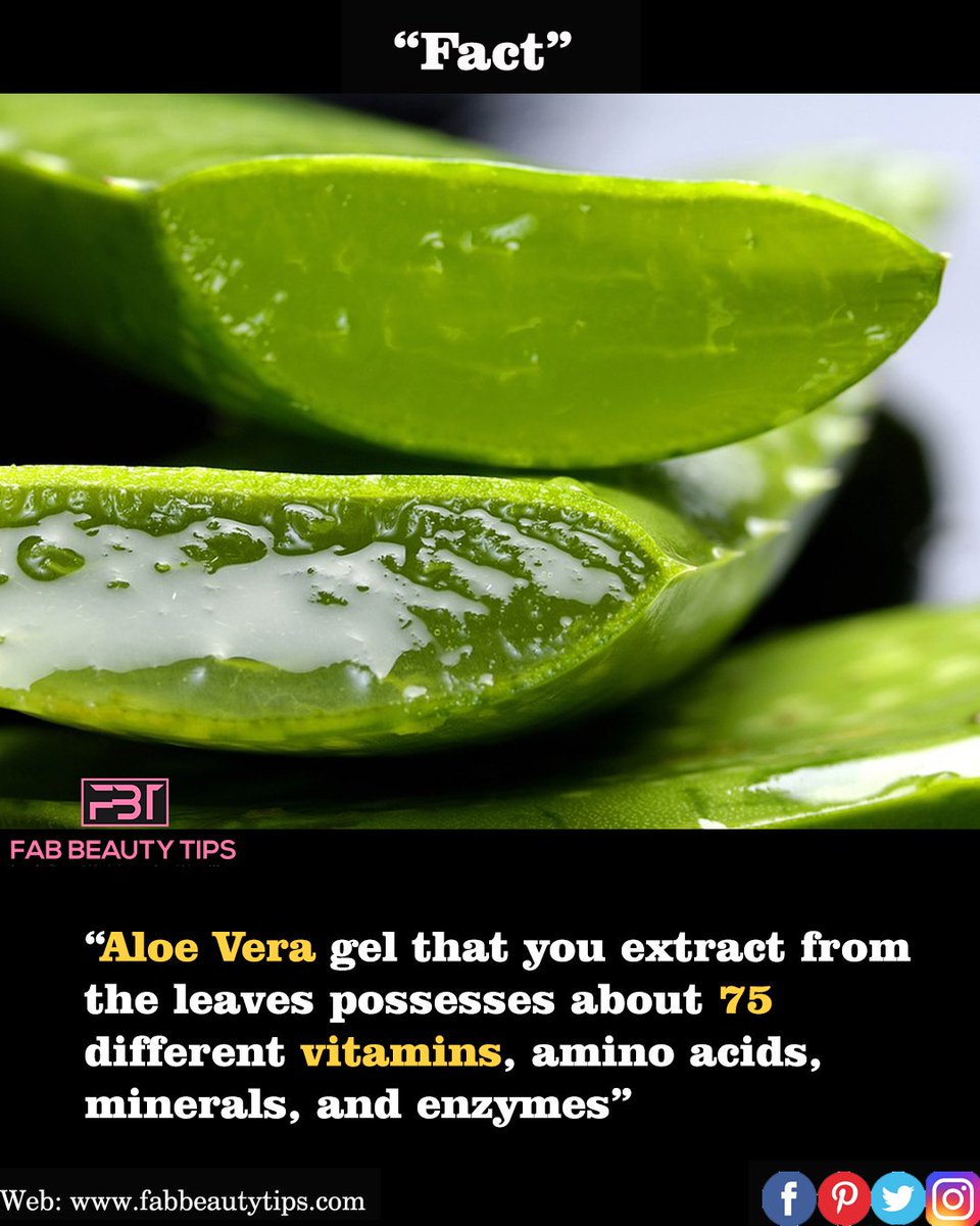 Fab Beauty Tips On Twitter Fact Aloe Vera Gel - 