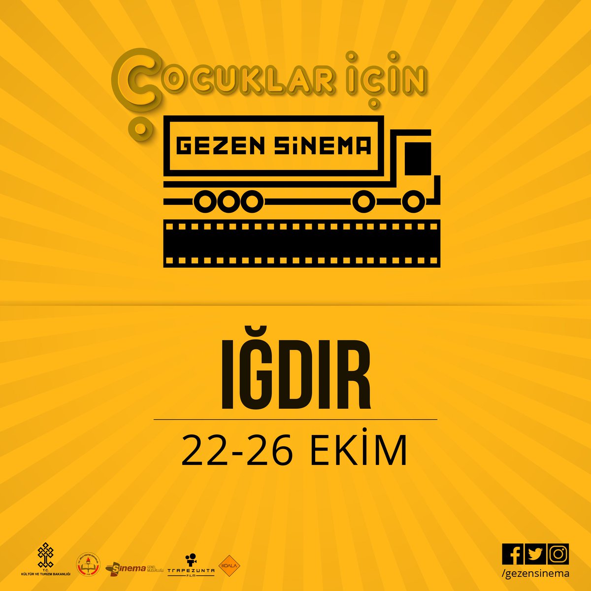 GezenSinema's tweet photo. Çocuklar İçin Gezen Sinema | IĞDIR
22-26 Ekim
22 EKİM > HOŞHABER
23 EKİM > HALFELİ
24 EKİM > ARALIK
25 EKİM > KARAKOYUNLU
26 EKİM > TUZLUCA
#gezensinema https://t.co/1q4cdzxj7v