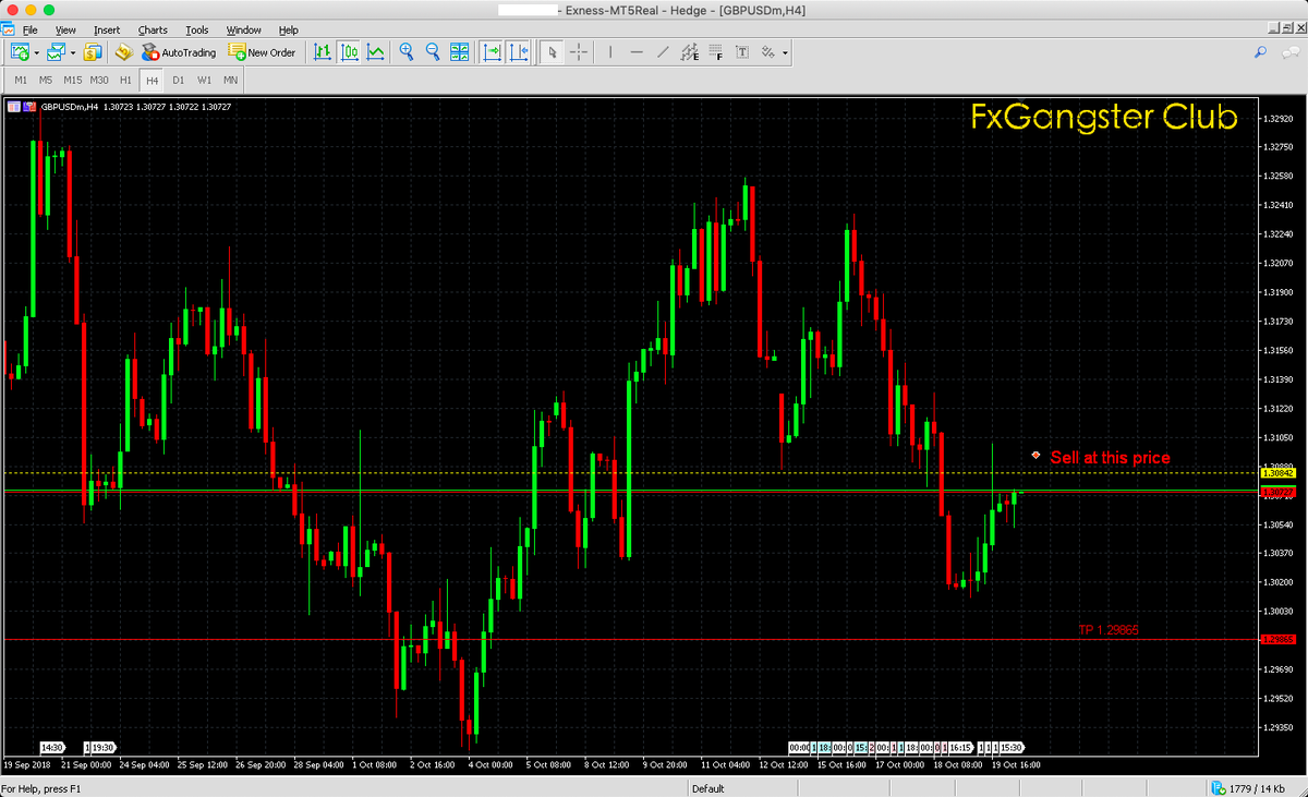 FxGangsterClub's tweet photo. GBPUSD : 22.Oct.2018

Trend : Strong Sell

Follow the step.
.
.
*Signal :  Sell at 1.30841 (Yellow Line)
*TP : take profit at price 1.29865 (Red Line)

#FxGangster  #FxGs #Forex #Forextrading #forexsignals #ForexFreeSignal https://t.co/Kyo2YxpIX1