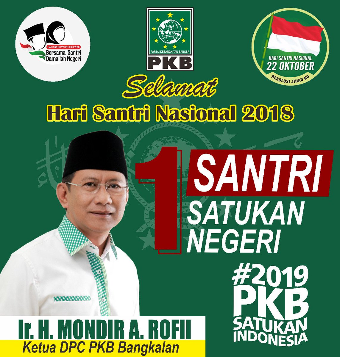 Selamat Hari Santri Nasional 2018.<a href="/DPP_PKB/">DPP PKB</a> @TimenPKBJatim <a href="/halimiskandarnu/">ABDUL HALIM ISKANDAR</a> <a href="/DPN_GEMASABA/">DPN GEMASABA</a> <a href="/ms_umam/">m.S.umam</a> @LPPDPPPKB