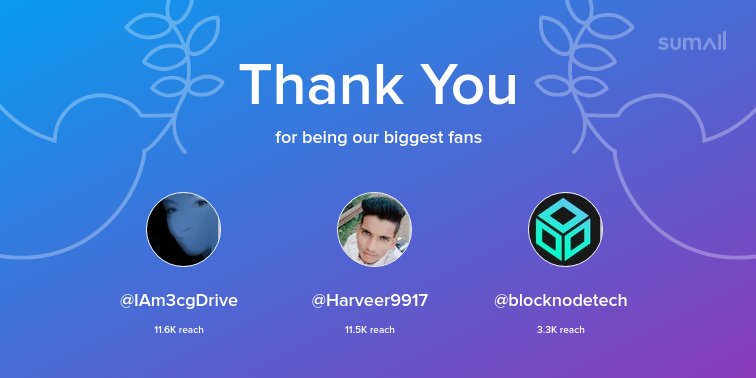 Harveer9917's tweet photo. Our biggest fans this week: @IAm3cgDrive, @Harveer9917, @blocknodetech. Thank you! via https://t.co/m1JVSOf80C https://t.co/maGwzUhdpa https://t.co/SHqnsT8xpV