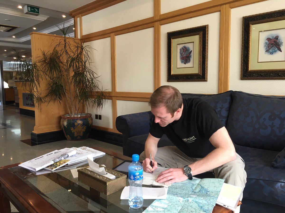 Flight plan preparation for the next leg to Al Ain in this amazing expedition.  <a href="/BremontMilitary/">Bremont Military</a> <a href="/ThalesUK/">Thales UK</a> <a href="/InzpireLimited/">Inzpire</a> <a href="/byMBDA/">bymbda</a> #raf100 #StemChallenge <a href="/ChiefofAirStaff/">ACM Harv Smyth</a> You can track us here gb-nz.com/tracker/