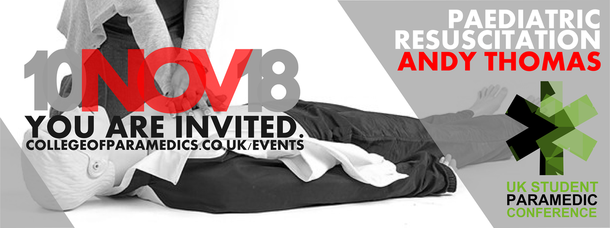 UKSPC's tweet image. How confident are you with paediatric resuscitation? @andythomas135 leads a workshop exploring the world of paediatric resus, emotional and human factors involved, &amp;amp; myth busting treatment &amp;amp; procedures.

Click bit.ly/2vMKygv  to book your #UKSPC18 tickets @ParamedicsUK