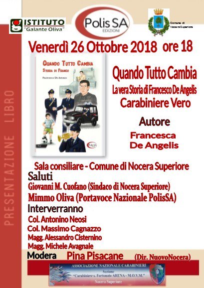 Polis_SA's tweet photo. Presentazione a Nocera Superiore del libro "Quando Tutto Cambia-Storia di Franco", di Francesca De Angelis https://t.co/fTz3i81d2W https://t.co/pkxkUTO8ve