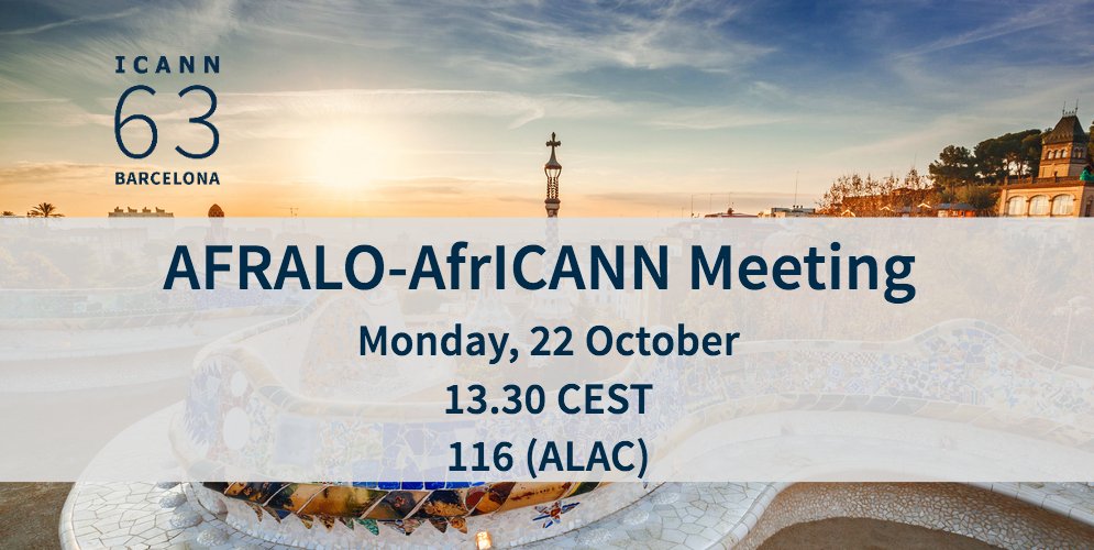 icann_fr's tweet photo. Rendez-vous à 13h30, dans la salle 116 (ALAC) à la réunion #AFRALO-#AfrICANN pour discuter des sujets brûlants concernant l’#Afrique. Vous pouvez participer à distance>> https://t.co/nnxuHEz8Gp #ICANN #ICANN63 @pdandjinou @yaovito https://t.co/aOmOAirJxh