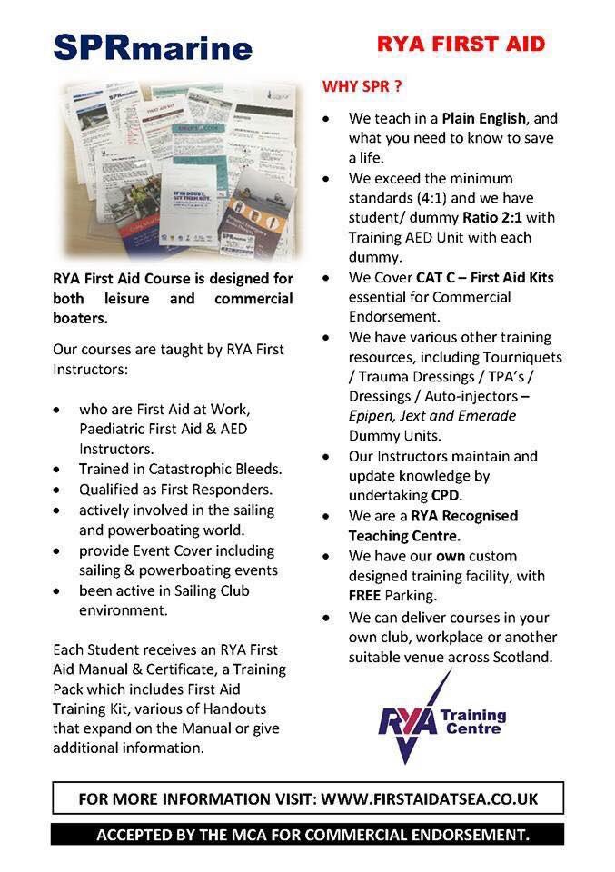 FirstAidatSea's tweet image. RYA First Aid with optional 2 day to complete QNUK 16hr Outdoor First Aid - 2nd November optional 3rd November @RYAScotland