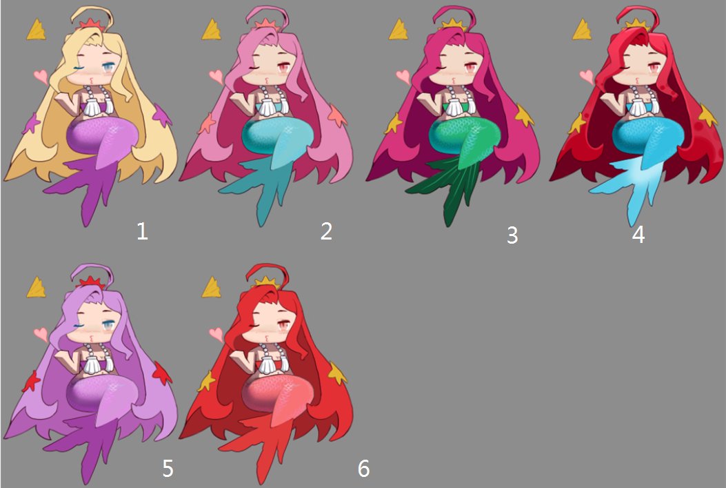 EspanolMini's tweet image. ¡Oigan, chavales! Estamos en curso de hacer un eskin nuevo de sirena. Decidnos ¿cuál te gusta más ? Dejad comentarios con el número de la opción favorita, y elegiremos a 5 participantes a los que regalamos 50 mini fríjoles. #miniworld