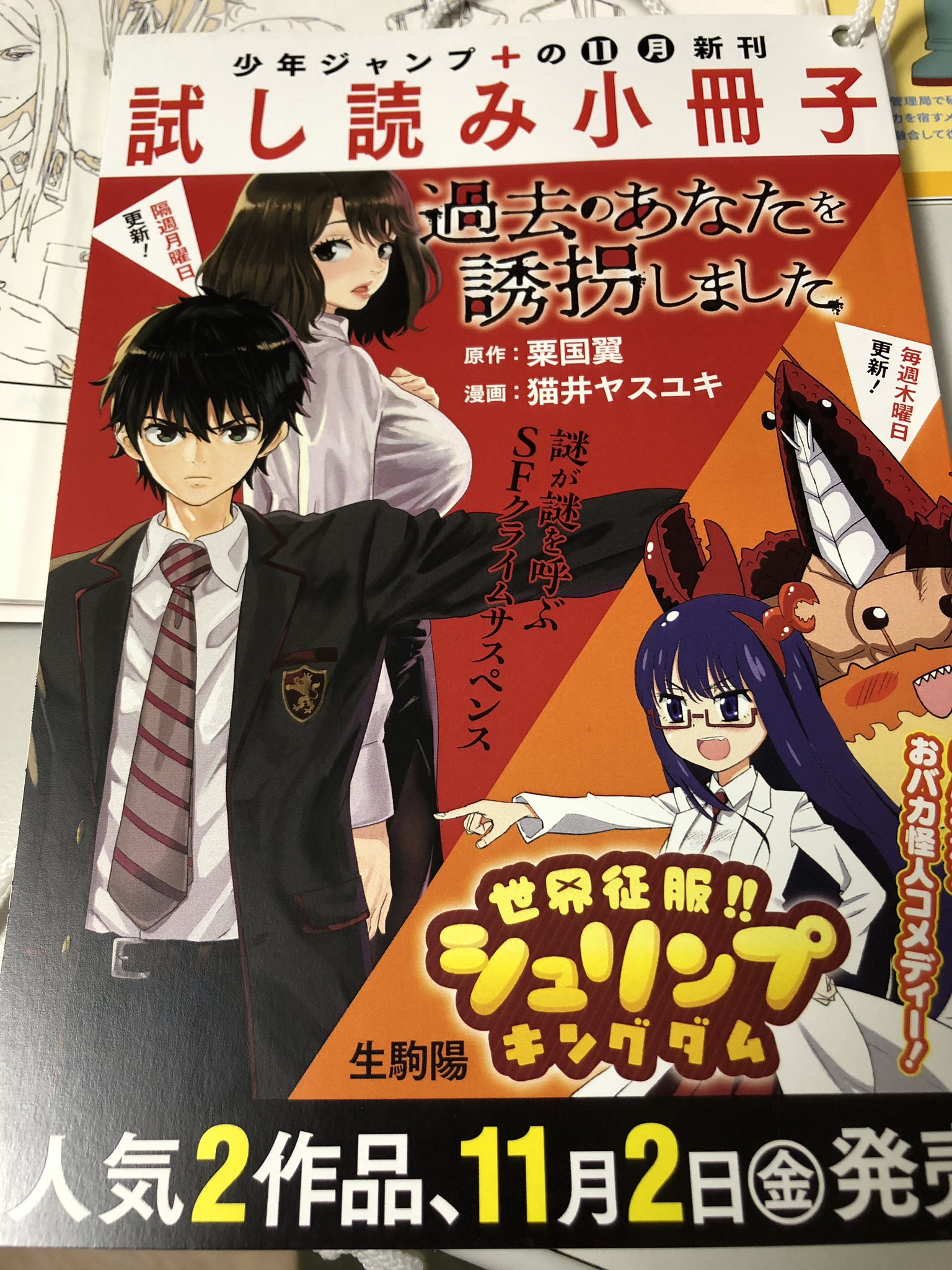 猫井ヤスユキ お仕事募集中 あと試し読みの冊子も作っていただけたました 生駒陽先生作の 世界征服シュリンプキングダム も読めます デビル エビ 幸子博士がかわいいですぞ