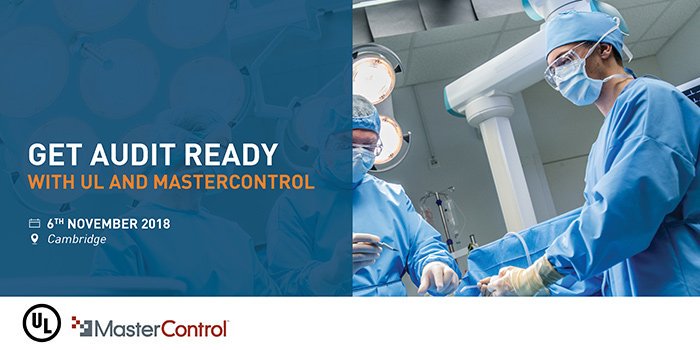 MedilinkWM's tweet photo. 'Are you audit ready?' Get prepared with @ULPURELearning @MCMasterControl #GetAuditReady Book your FREE space today and learn more about audits, medical device regulations and a review on BREXIT 
https://t.co/Oyrml9ldO7 https://t.co/aNJ6Xxvydc