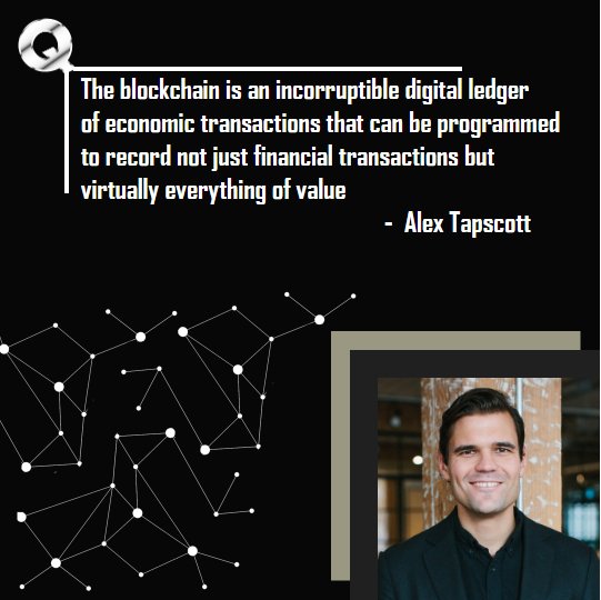 QryptoTech's tweet photo. Alex tapscott signifies how secure blockchain can prove to be in all transactions . #Indon #cryptocurrency #qryptoquotes https://t.co/2yvkbvC3KZ