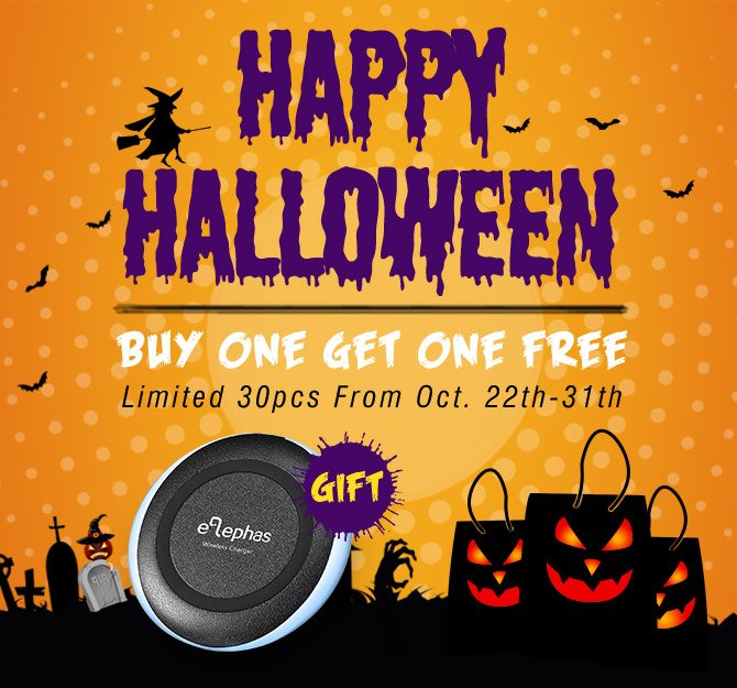 elephasofficial's tweet photo. Here comes Halloween big sale☠️
1️⃣Sale Campaign 1- Use Code: CAMPAIGN 1
👻Happy Halloween Buy one get one free wireless charger.
Hurry 🆙 It only provides 30 pcs wireless charger for this campaign. 
2️⃣Sale Campaign 2- Use Code: FREESCREEN
👻Get Free Projector Screen over $200 https://t.co/1vbkAM2sIh
