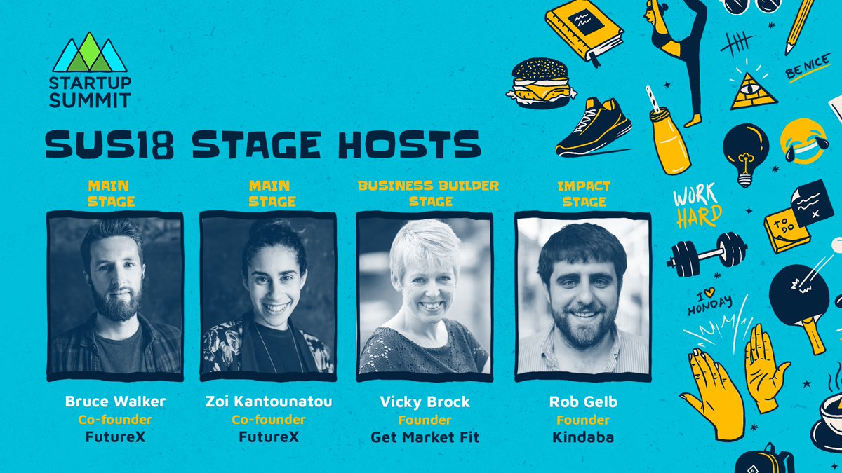 Ladies &amp; gentleman... it's your #SUS18 stage hosts! 👏

Whether it's the Main Stage, Business Builder Stage or Impact Stage that takes your fancy, you'll be in safe hands as our amazing hosts guide you through the day! 👩‍👩‍👦‍👦

Final Release tickets ➪ startup-summit.com/tickets