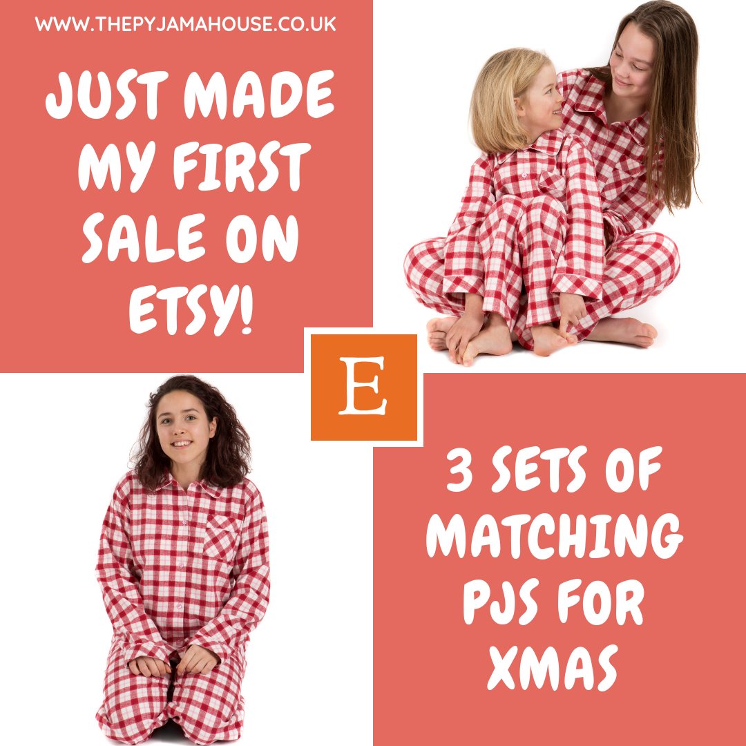 thepyjamahouse's tweet image. Hooray!! First sale by @thepyjamahouse with Etsy this morning!  @etsy #christmaspyjamas #matching pyjamas #flannelpjs #redcheck #loveetsy