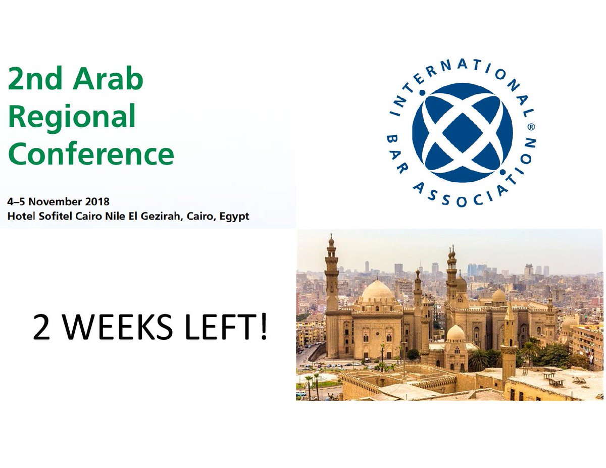 GMDLAWFIRM's tweet photo. Ghada M. Darwish Karbon, active officer for the IBA- Arab Regional Forum welcomes all delegates for the the 2nd IBA Arab Regional Forum this coming November 04-05, 2018

Register your interest today!

https://t.co/E1ok2Y6d9P

#IBA_ARF
#IBAInvME 
#المحامية_غادة_درويش_كربون https://t.co/0tMzres6Go