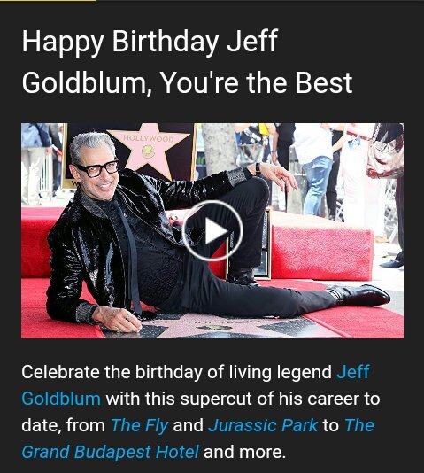 Happy birthday, Jeff Goldblum! 