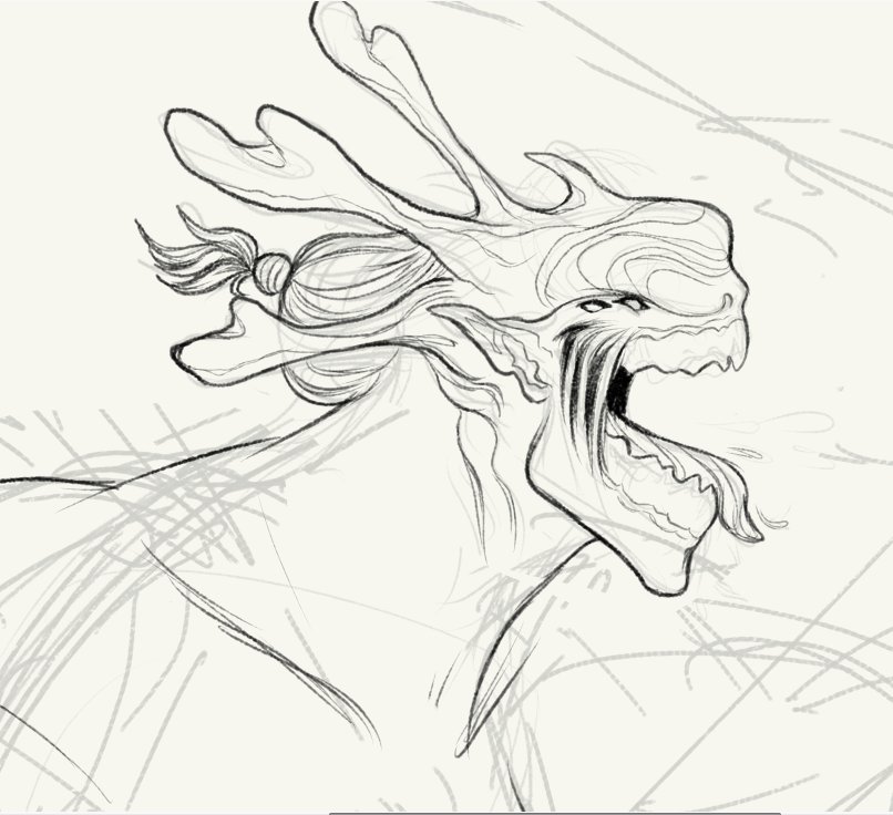 WIP for a goretober!
Gonna be another one of my horsewomen characters (War) 