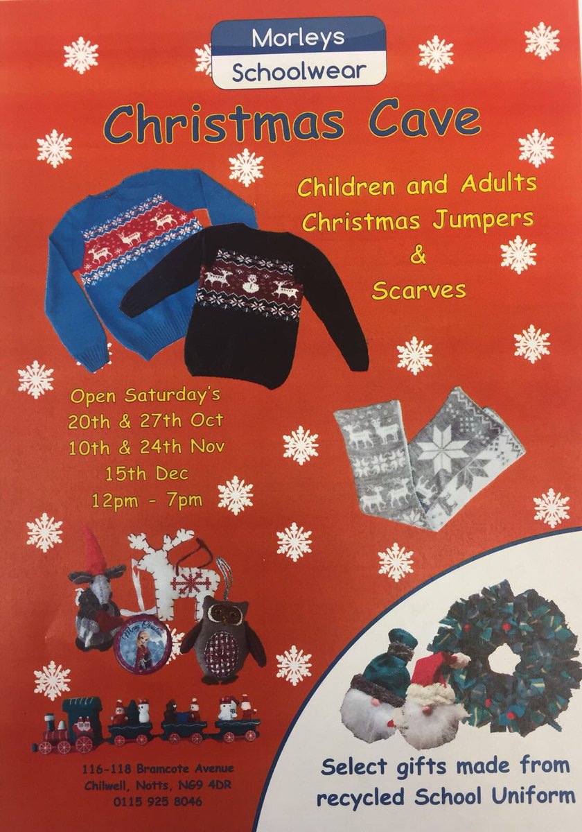 SWS_Uniform's tweet image. Our Morley’s store In Chilwell have opened up a Christmas Cave! Be sure to check it out!
