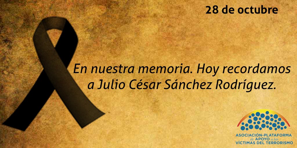 En nuestra memoria. Hoy recordamos a todas y cada una de las víctimas del terrorismo. Siempre con las víctimas.