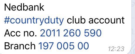 #RememberKhayelitsha #CountryDuty 
If you’d like to donate clothes, blankets, etc. @MissGcilishe offered that they be sent to her chambers, she’ll organize a truck to do a drop off.
Address: 42 Keerom Street, Cape Town, 8001
Banking details below: