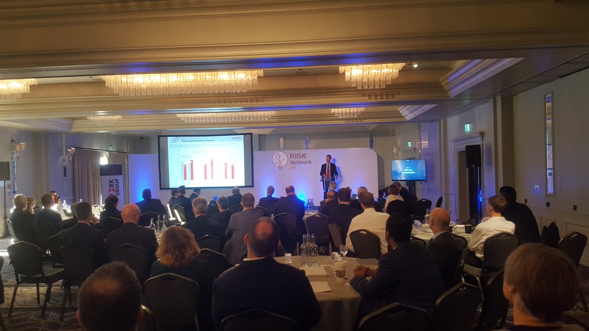 Diving straight into #Brexit with <a href="/georgebuckley/">George Buckley</a> at The #Risk Network #UKRISK2018 #CRO