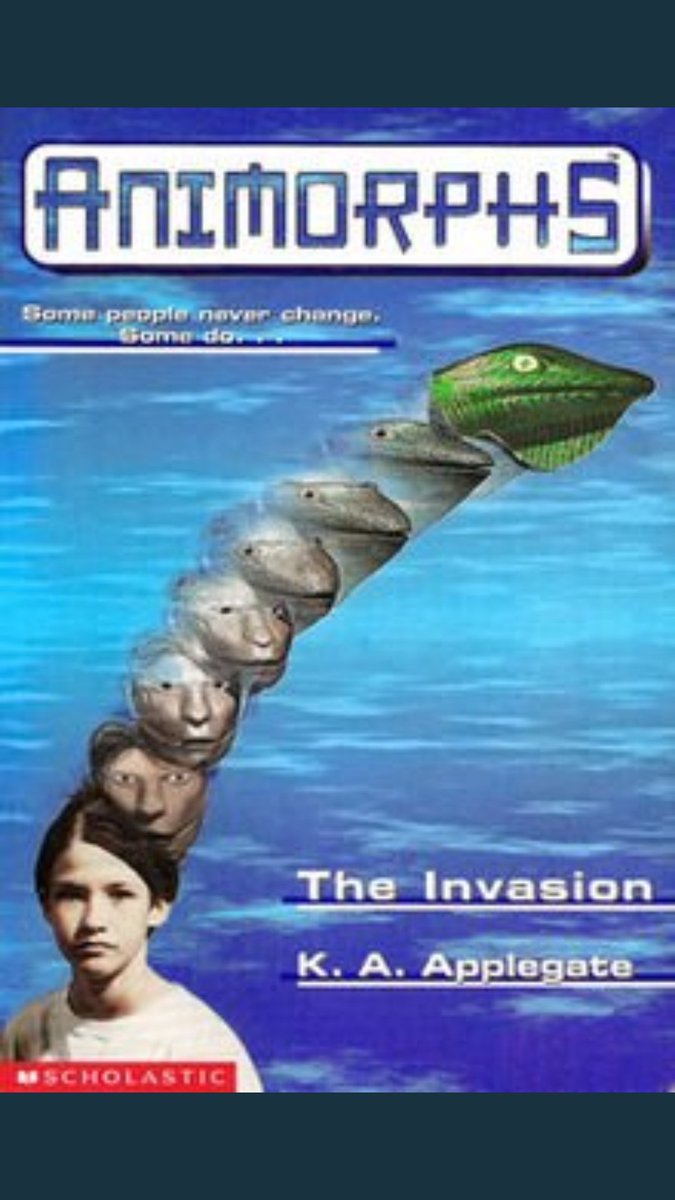  #TheInvasion  #Animorphsbookchallenge Group of kids meet Alien deer. He gives them powers to morph into animals to fight other aliens that live inside some peoples' heads. Deer Dies.Kid on cover morphs Lizard, Dog and then Tiger. Breaks into Alien hideout to rescue brother. Fails.