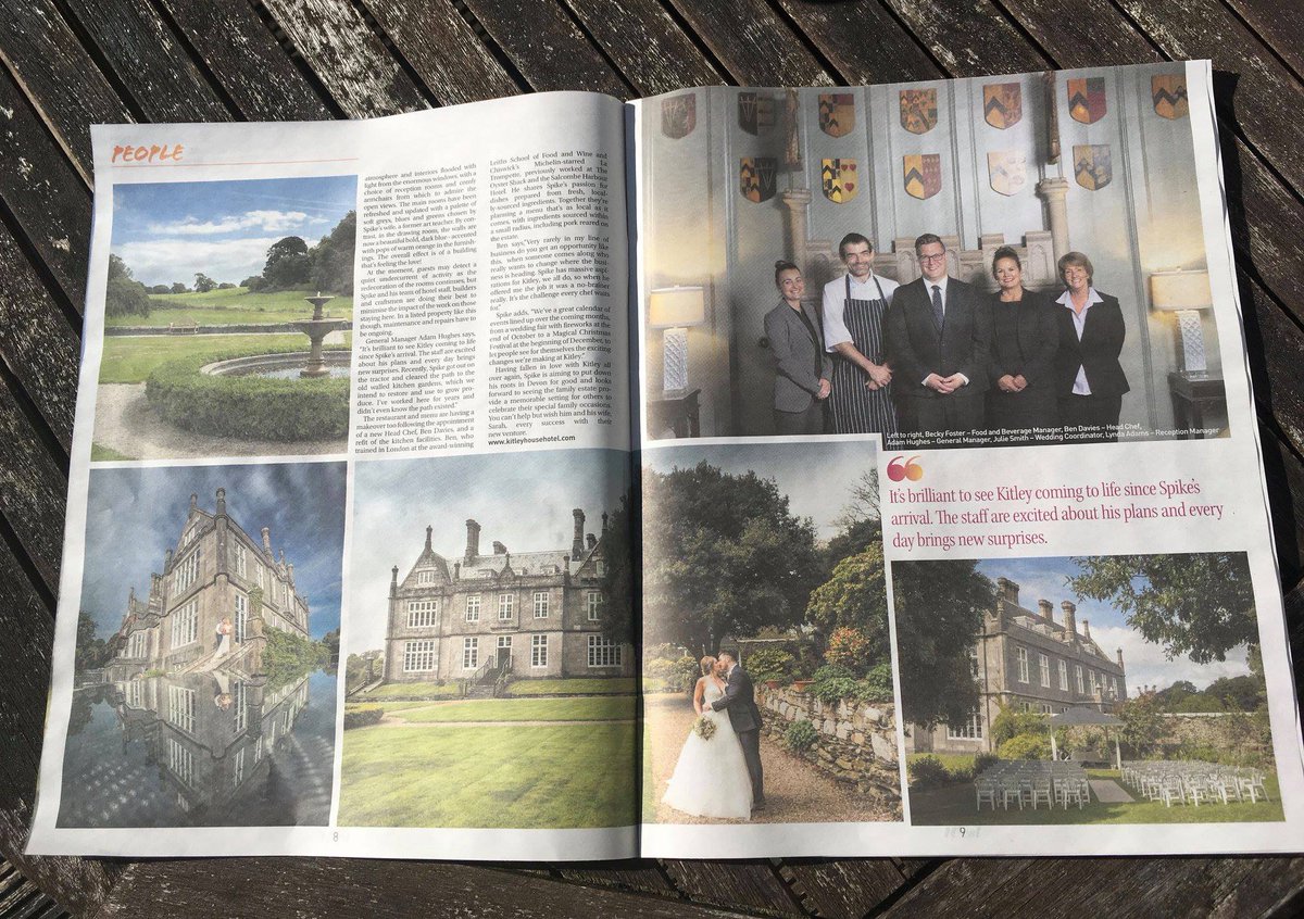 KitleyHouse's tweet photo. We’re delighted with this weekend’s coverage about Kitley in @wmnWest. The articles featured our recent changes and new owner Spike. Pick up a copy for yourself and have a read. #kitley #devonhotels #luxurydevonhotels https://t.co/0AG3wAr05g