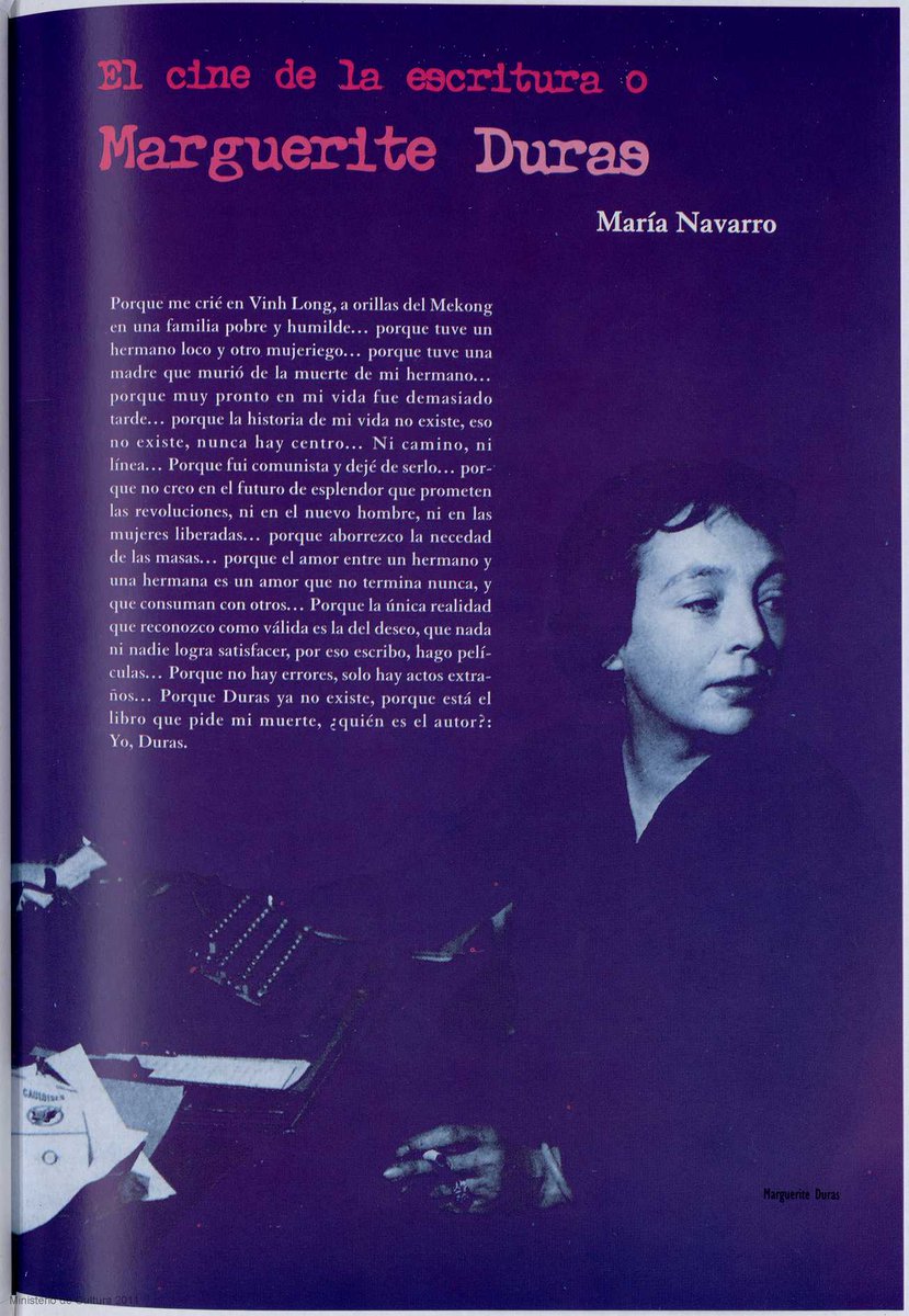 litoralpoesia's tweet photo. Málaga celebra la XXIV edición del Festival de cine Francés (del 24 de octubre al 2 de noviembre de 2018). Nº236  #Lospoetasdelcine, del que seleccionamos el espacio dedicado a Marguerite Duras. 
#Litoral https://t.co/u0VoN70yRs