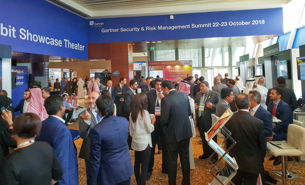 bboulo's tweet photo. Great event, great discussions and interactions, rockstar RSA team at Gartner Security &amp; Risk Management Summit 2018 in Dubai #GartnerSEC @AlaaAbdulnabi @kabillama @RubsEspinosa @RSAEMEA https://t.co/OdIIvSA7tw