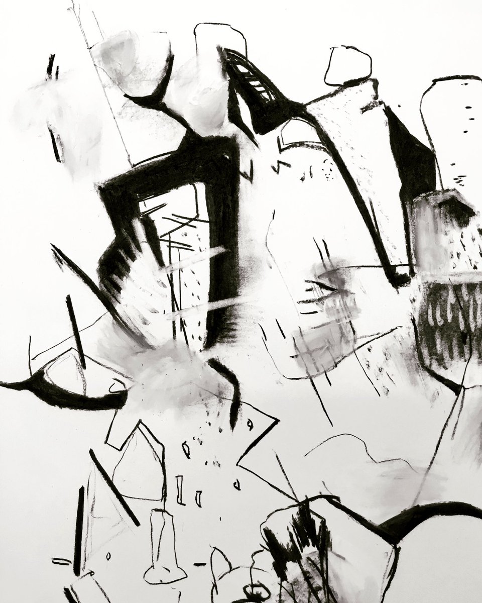 TeecusJill's tweet photo. Another musing on a coastal theme #findingmyway #lookingforconnections #chiltonchine #porthcurro #porthtowan #workonpaper #charcoal #markmaking https://t.co/HJzZlzFHVk