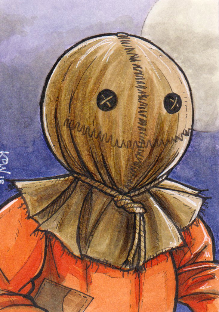 KevinPWest23's tweet photo. Day 21: Sam #Inktober2018 #Monstober2018 #Horror #Scary #Creepy #Ink #Copic #GellyRoll #ArtCards #TradingCards #SketchCards #TrickRTreat #Sam #MichaelDougherty #QuinnLord #Candy #Pumpkins #Halloween #Anthology #Fall #SerialKiller #Cute #RazorBlades #JackOLantern #F_Hashtags https://t.co/SlKUM0f6kp