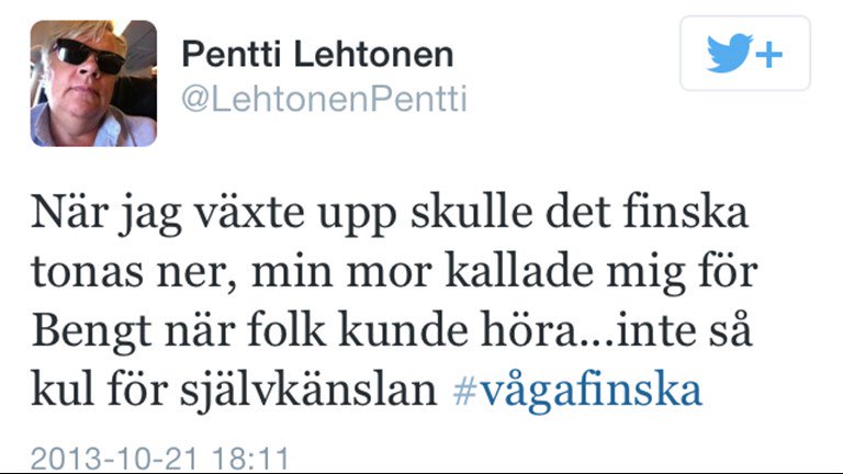 LottaEH's tweet photo. Nu är det 5 år sedan @SRSisuradio s temavecka #vågafinska. Under veckan fick man höra så otroligt många fina, rörande och hemska berättelser som har med finska språket i Sverige att göra. Många av de historier finns fortfarande kvar att lyssna/läsa: https://t.co/BSgZ5KfSov https://t.co/K2EAb7AvLr