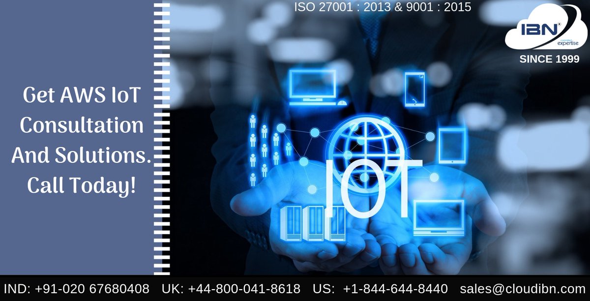 Cloud_IBN's tweet image. We provide AWS IoT consultation and solutions to capitalize on efficacy, stability and enable business growth. 
Contact us today for free initial consultation!
goo.gl/PhrhpK

#Iot #IoTConsulting #InternetOfThings #AWSIoT #AWS