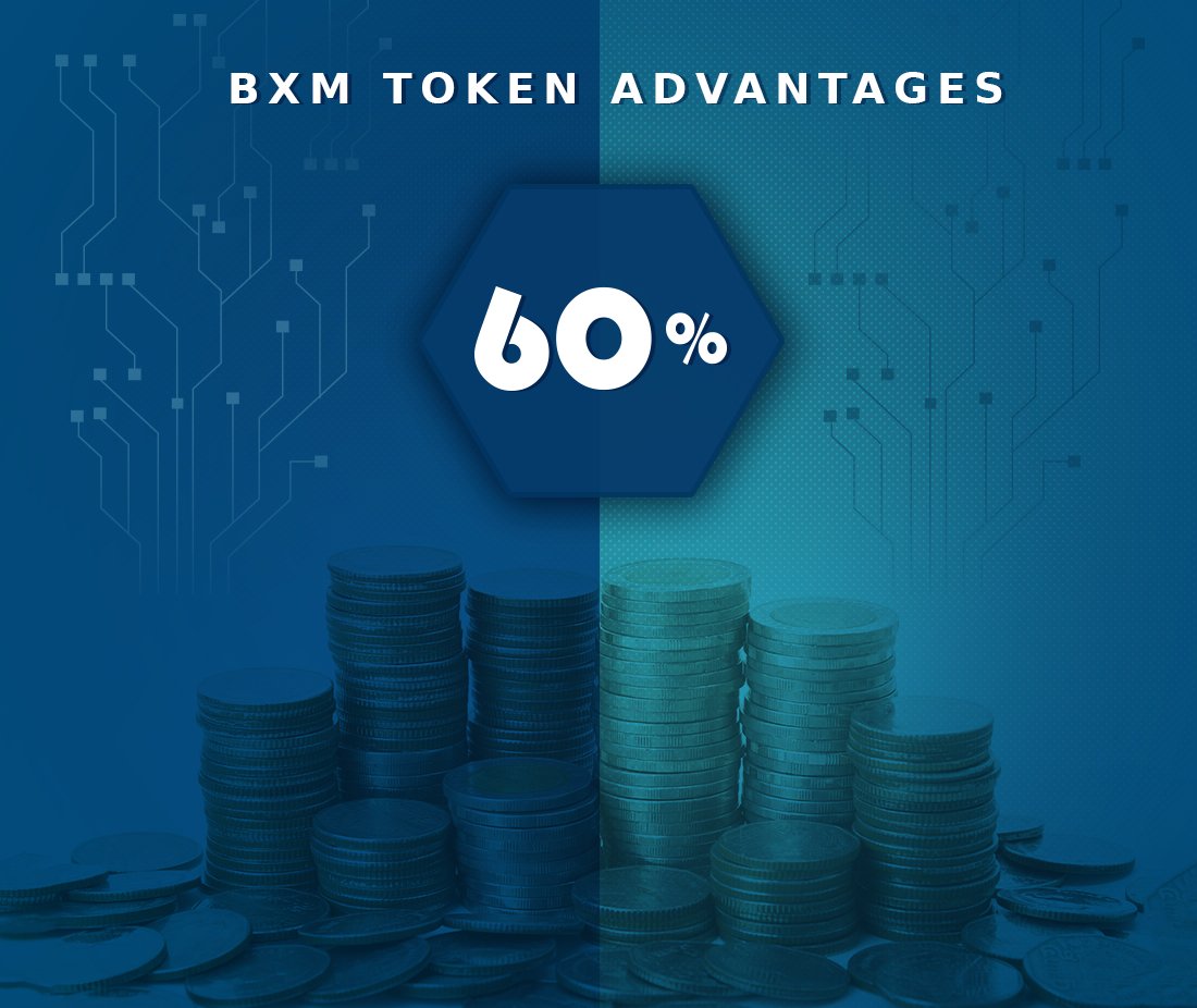 🔵 #BXMtoken can help you to save up to 60% on transaction fees on other exchange markets! Be part of #NewCryptoWorld.
