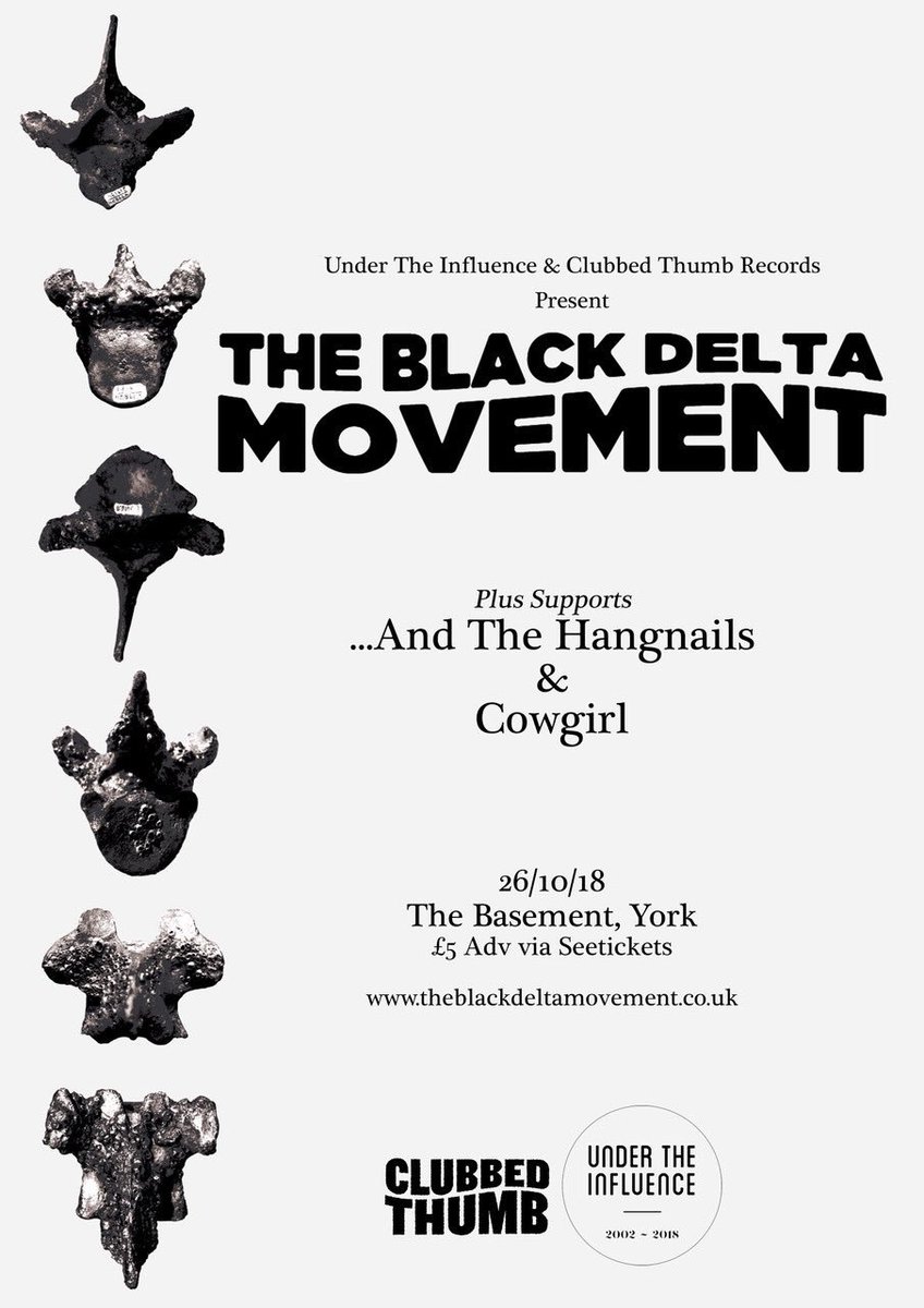 Friday <a href="/BDMofficial/">The Black Delta Movement</a> with <a href="/AndTheHangnails/">...And The Hangnails</a>  and @cowgirlband #Basement York