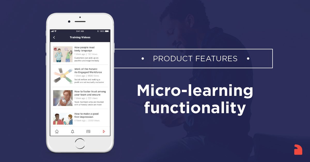 wyzetalk's tweet image. Fast track new recruits and get them up to speed quickly on your company vision, values, culture and more by delivering bite-sized info using micro-learning and training functionality. #TrainingVideos #Onboarding #RecruitingHacks #FastTrack #DigitalComms #EmployeeEngagement