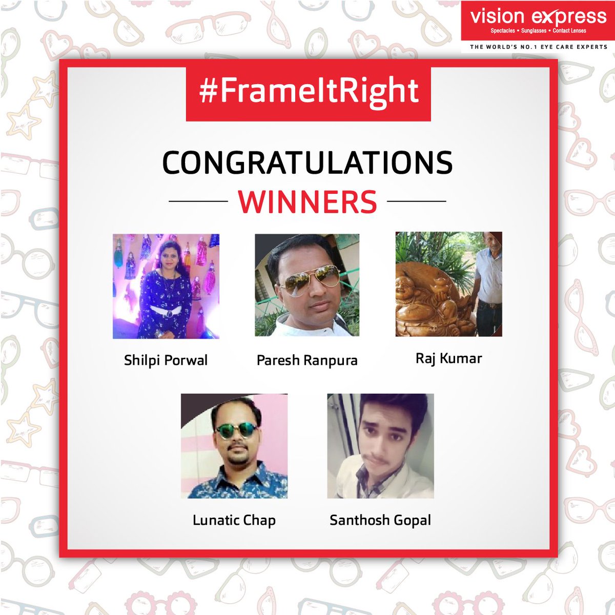 Congratulations on winning our #FrameItRight contest! #ContestWinners #winnersannouncement