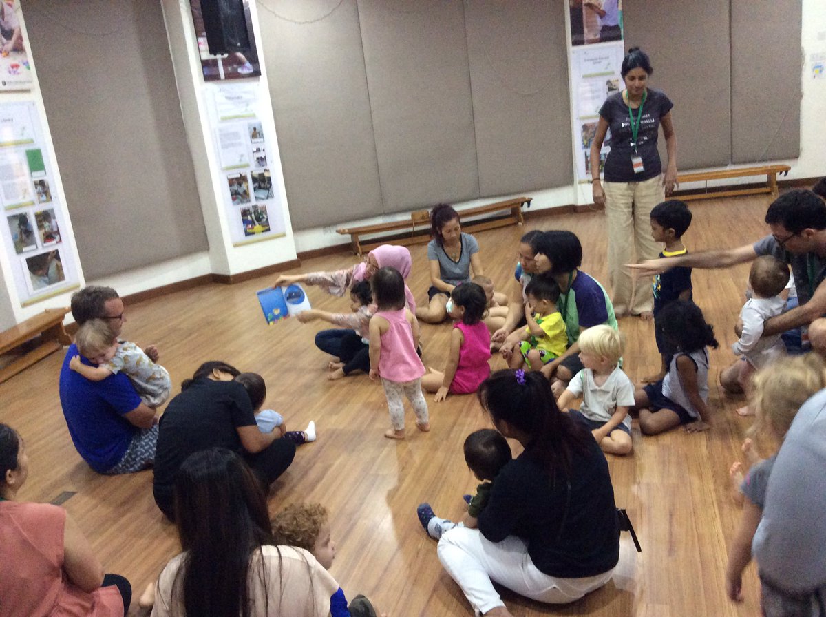 Our Monday morning play group enjoying a story #GISLearning #togetherness
