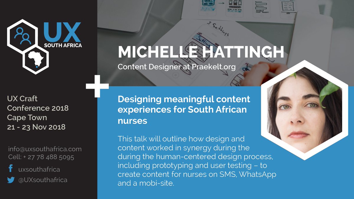 Another fantastic speaker. #UXCpt18 #UX <a href="/ms_hattingh/">Michelle Hattingh</a> <a href="/IxDA_CapeTown/">IxDA Cape Town</a> Content Design <a href="/praekeltorg/">Simon de Haan</a>