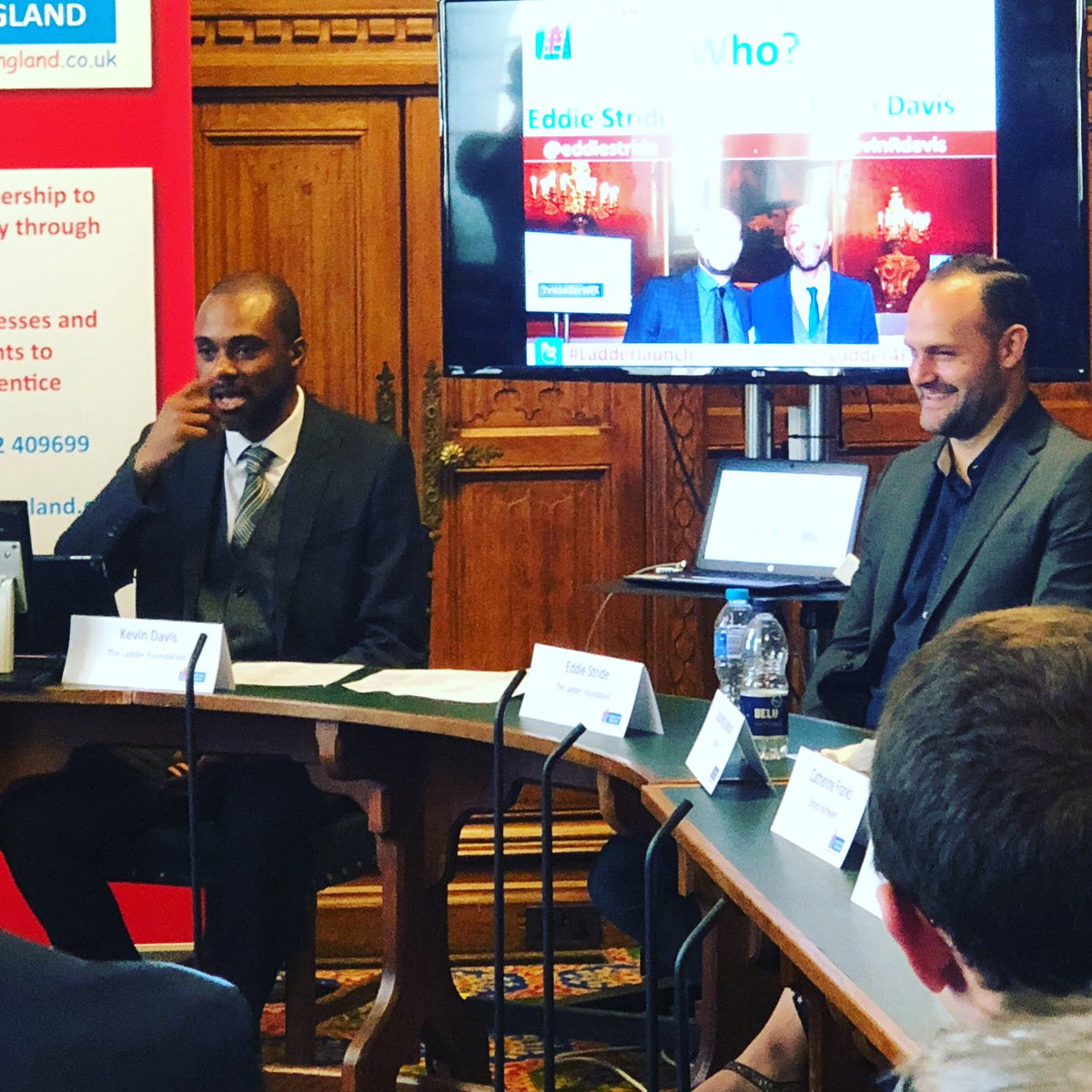 Inspiring Leaders Kevin Davis from the Ladder Foundation and Eddie Stride, our very own CEO launching the Ladder For England apprenticeship campaign at the Houses of Common today #Apprenticeships #Opportunities #LadderForEngland #TransformingLives