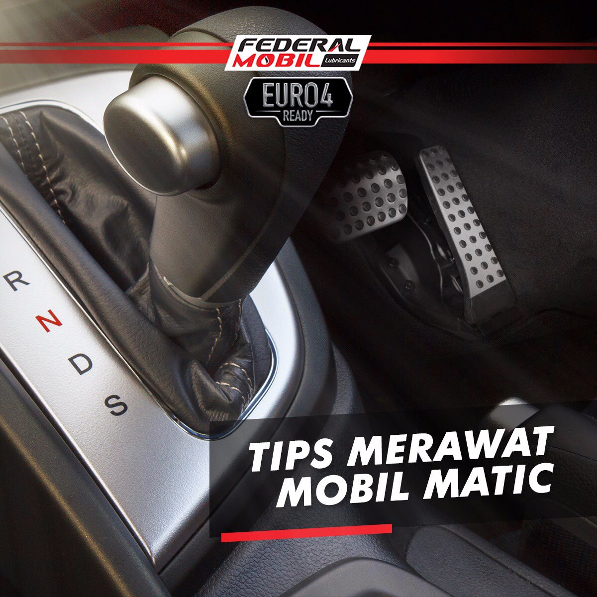 Biar selalu aman dan nyaman saat dikendarai, ada beberapa hal yang harus mendapat perhatian lebih saat merawat mobil matic kesayangan lo. Mau tahu apa aja? Klik bit.ly/5-tips-merawat…

#FederalMobilLubricants
#DriveSmartSaveTheEarth
#FederalMobilEuro4Ready