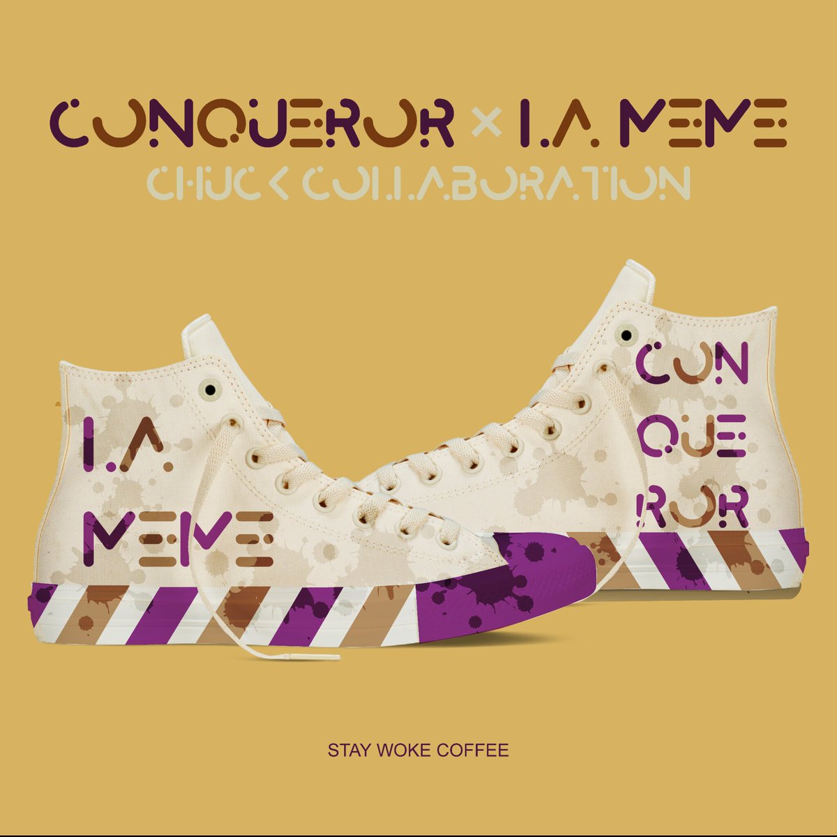CONQUEROR and LA MEME chuck Taylor customization 
#GraphicDesign #GraphicDesigner @LaMemeGang
#LaMemeGang @Nxwrth @darkovibes @KwakuBs @Yun07690285 @Spacely1z @kiddblackrapgod #chucktaylor #converse #ConverseAllStars