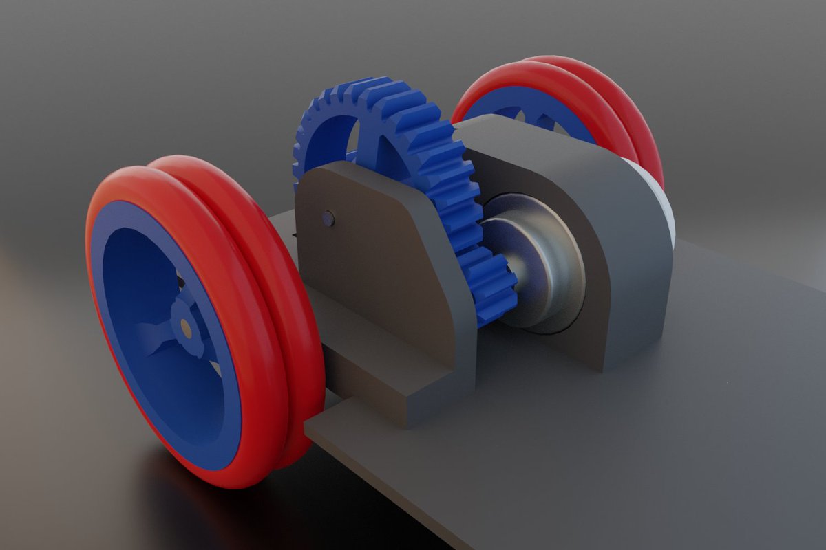 eracoon's tweet image. Here&apos; s an updated mockup of my #DIY #RCbuild. I build some brackets around the gears, gonna print that today to test it out. All made in blende.
Any suggestions? #b3d #makerspace