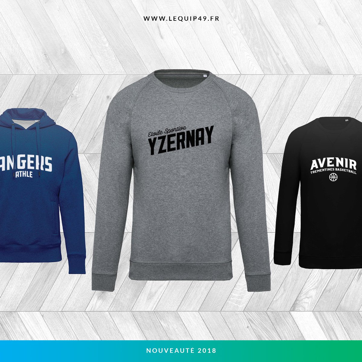 Les lettrages font leur apparition sur nos produits de boutique club ! Plus d'identité, plus de mode ... Infos et contact sur lequip49.fr