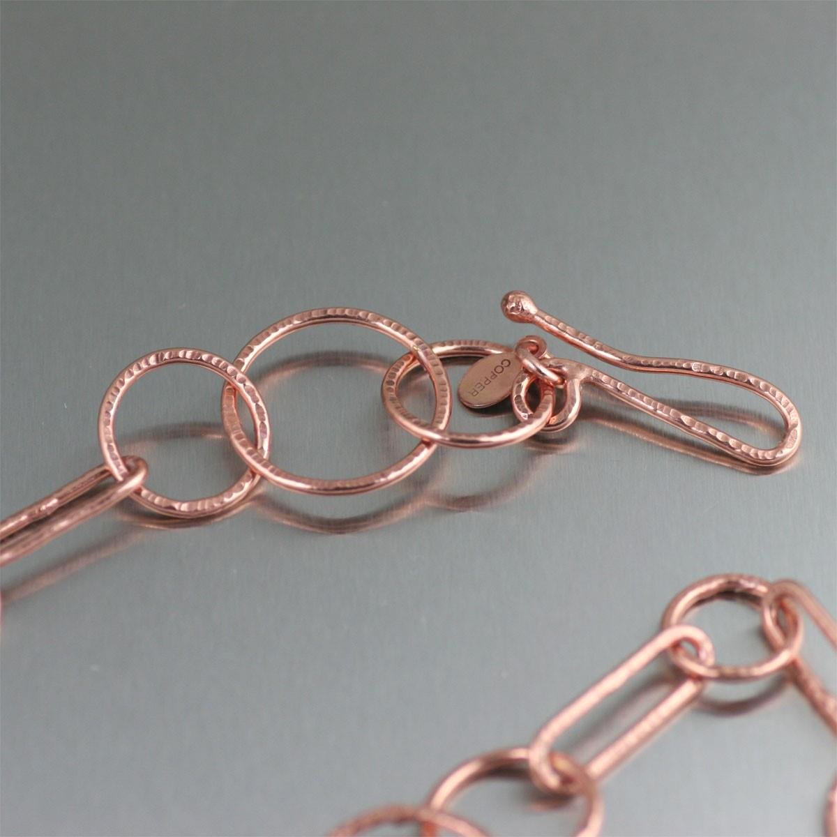 Amazing Chased Copper Link Necklace Highlighted on #ILoveCopperJewelry #CopperAnniversary #Jewelry ilovecopperjewelry.com/chased-copper-…