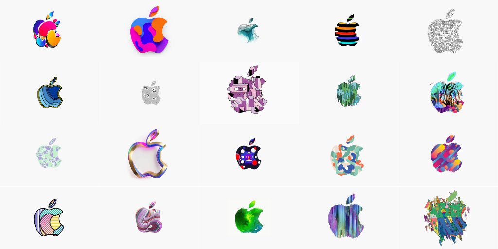 thefuturishere's tweet image. Apple created 38 unique versions of their logo to draw attention to their upcoming event on the 30th of October. 

All these colorful creations were designed to support their tagline: &quot;There&apos;s more in the making.&quot;