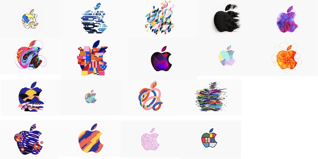 thefuturishere's tweet image. Apple created 38 unique versions of their logo to draw attention to their upcoming event on the 30th of October. 

All these colorful creations were designed to support their tagline: &quot;There&apos;s more in the making.&quot;
