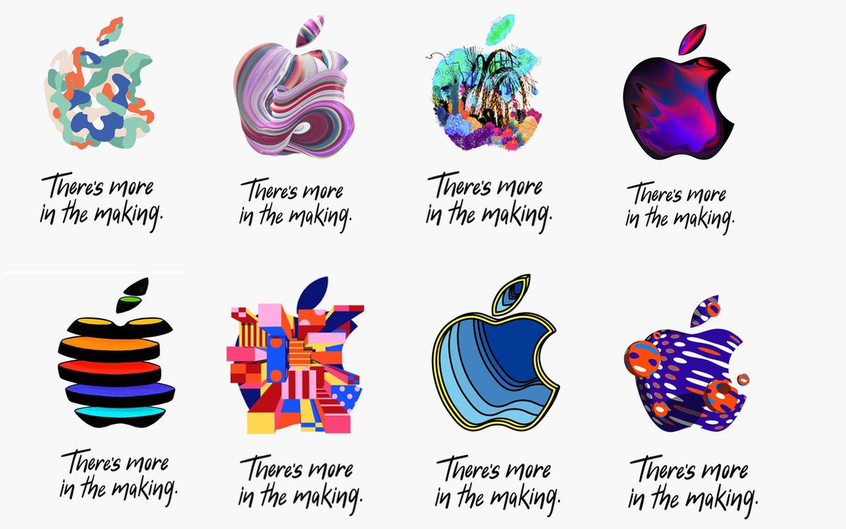 thefuturishere's tweet image. Apple created 38 unique versions of their logo to draw attention to their upcoming event on the 30th of October. 

All these colorful creations were designed to support their tagline: &quot;There&apos;s more in the making.&quot;