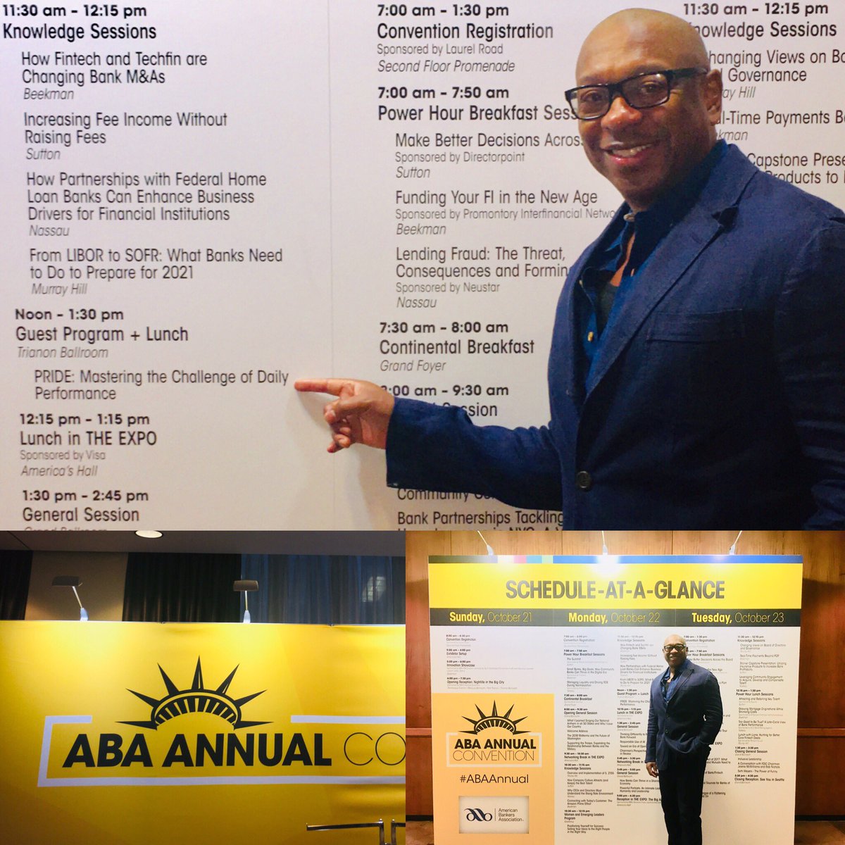 WhiteAlton's tweet photo. Gratitude For Being A Keynote Speaker This Morning For The American Bankers Association Convention!!! #MYPRIDE! #MasteringLifesDailyPerformance!! #Service.....πππ https://t.co/wQhljtxX2q